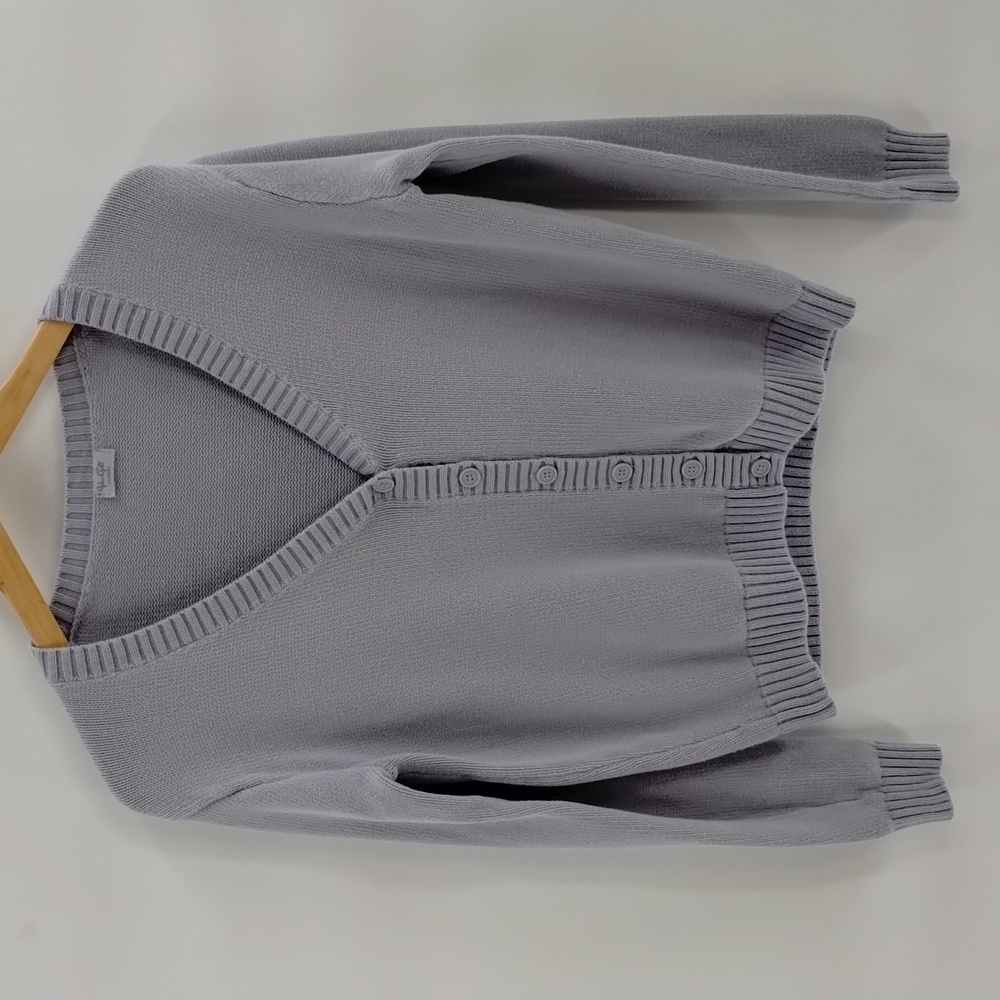 Brandy Melville Lavender Gray Button-Up V-Neck Cardigan